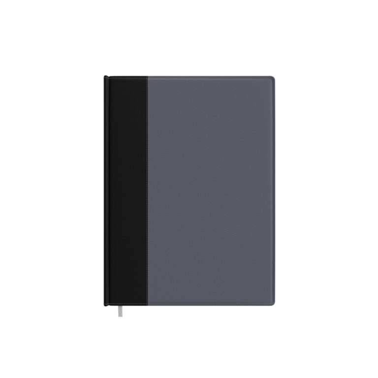 Darbo kalendorius Timer Business Day Lux A5, juodai-pilkos spalvos