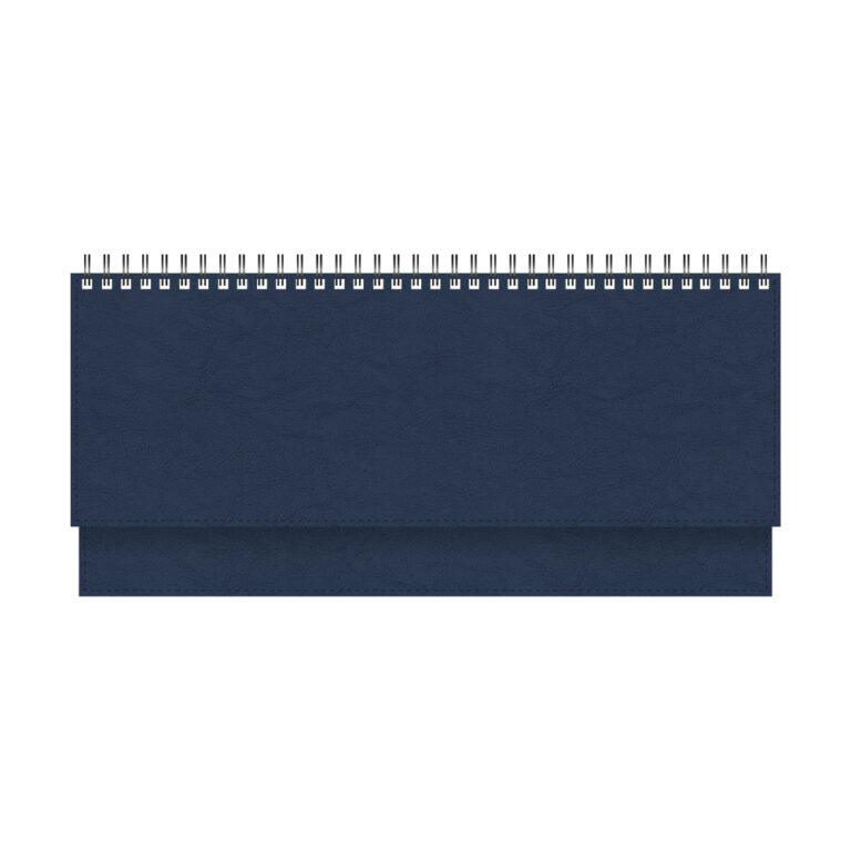 Stalinis kalendorius Timer Memo, 290x105mm, PU viršelis, tamsiai mėlynos spalvos
