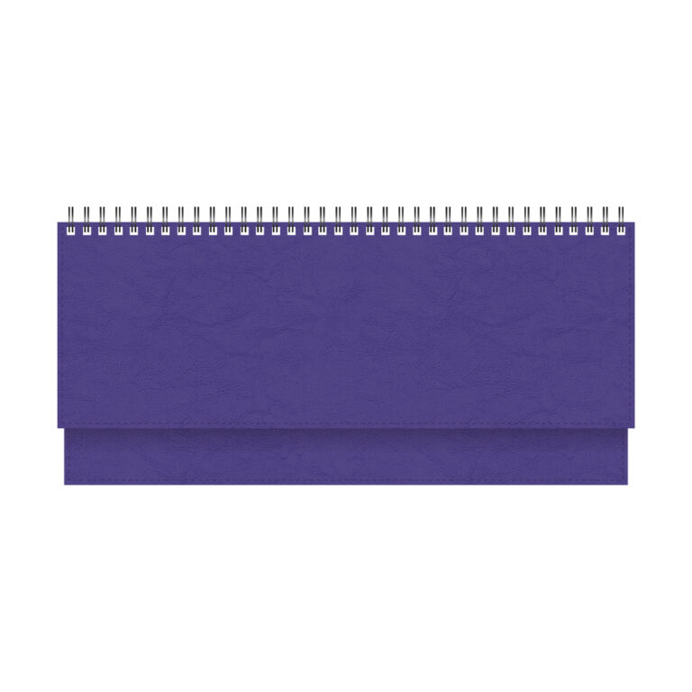 Stalinis kalendorius Timer Memo, 290x105mm, PU viršelis, tamsiai alyvinės spalvos