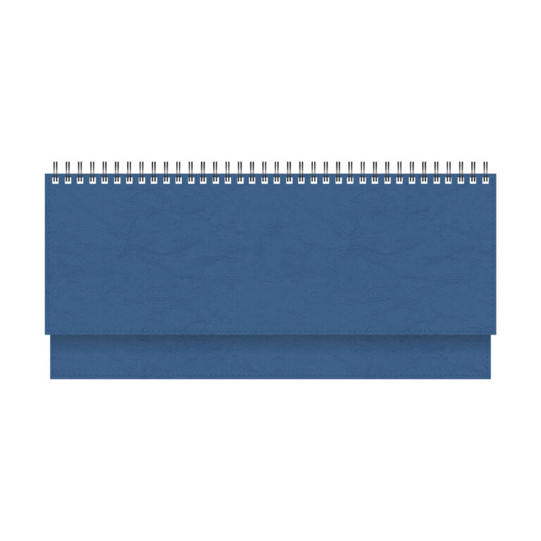 Stalinis kalendorius Timer Memo, 290x105mm, PU viršelis, mėlynos spalvos