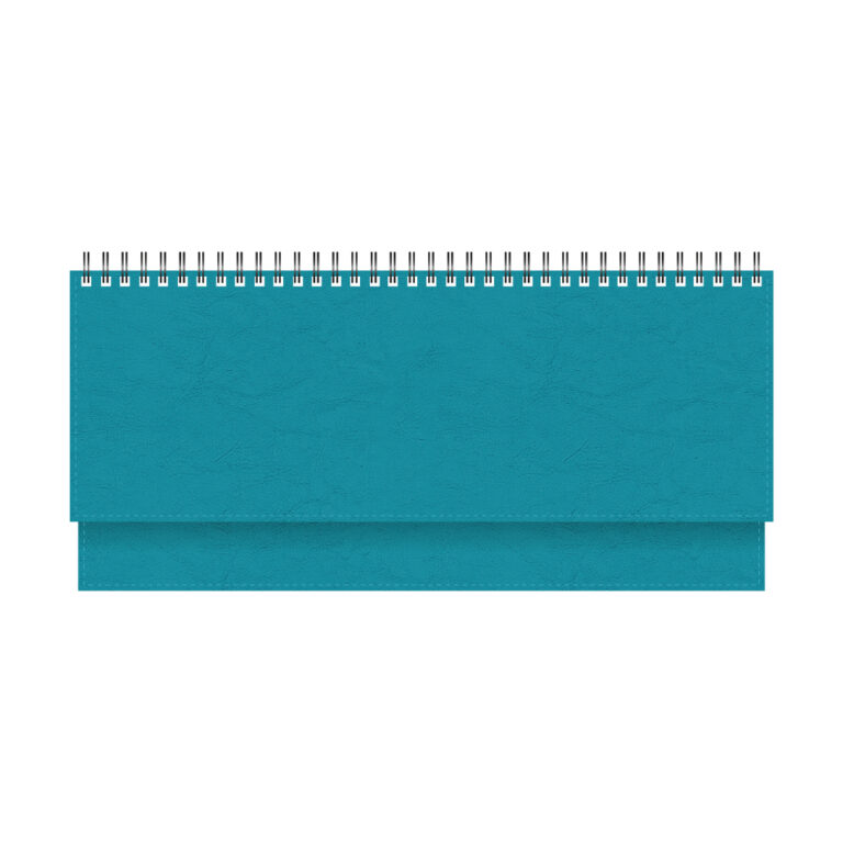 Stalinis kalendorius Timer Memo, 290x105mm, PU viršelis, turkio spalvos