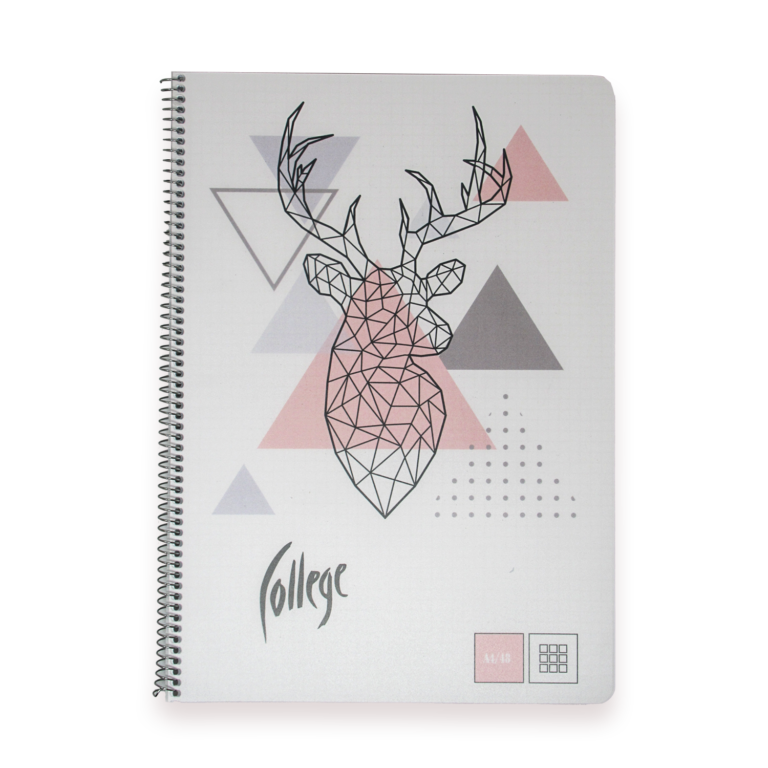 Sąsiuvinis College VIP, A4, 48 lapai, langeliais, su spirale šone