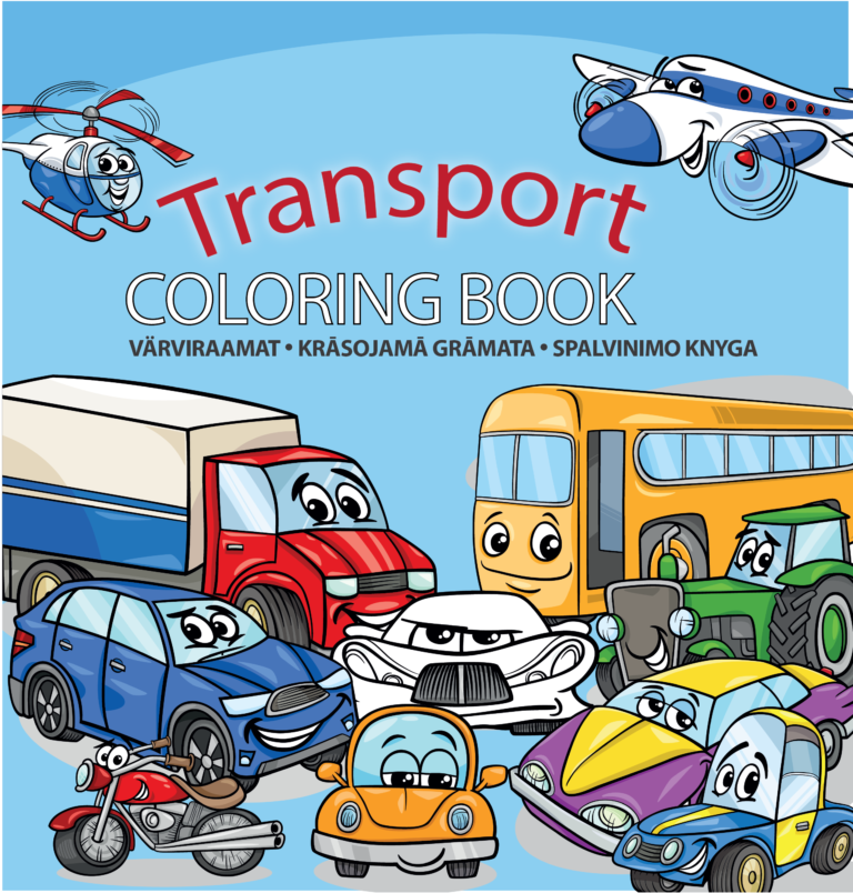 Spalvinimo knygelė College Transport 21x22cm 23l, su spirale