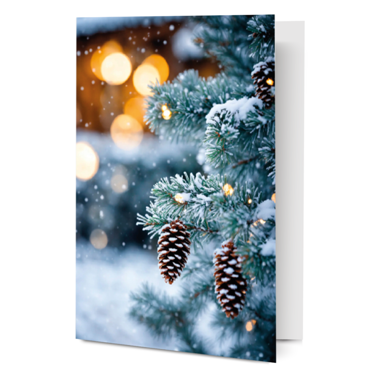 Atvirukas su eglės šakele