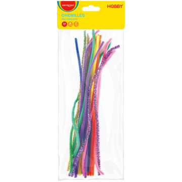 Pūkuota viela Keyroad Glitter, 30cm 24vnt./pak., įvairių spalvų