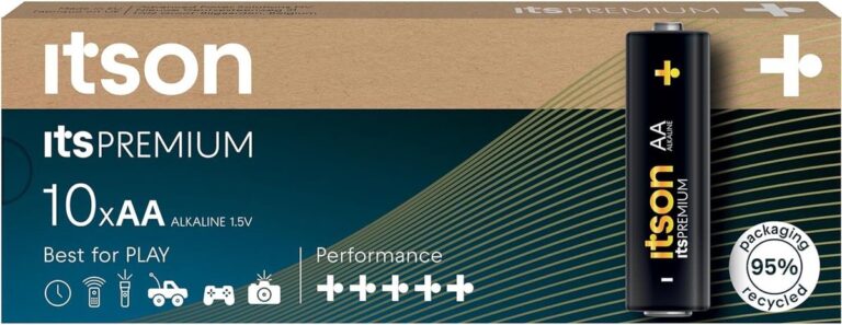 „Panasonic“ „itson“ baterijos „itSEN PREMIUM“ šarminės AA baterijos, 10 vnt./pak.