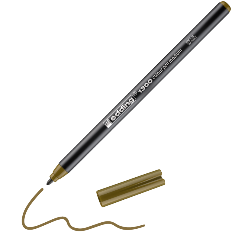 *Flomasteris Edding 1300, apvaliu galiuku, 2mm, rudos spalvos