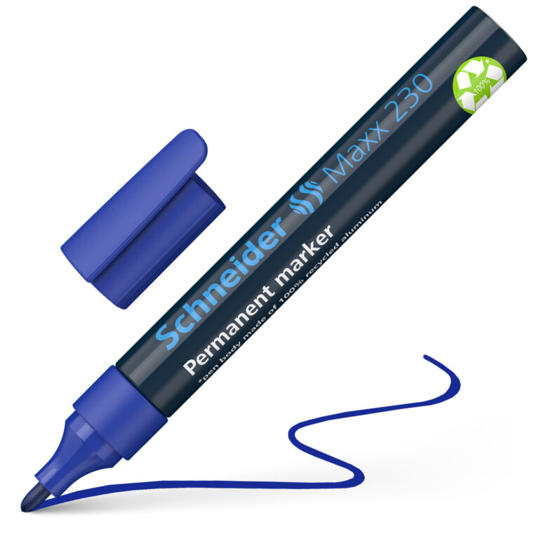 Permanentinis žymeklis Schneider 230, 1-3mm, apvaliu galiuku, mėlynos spalvos