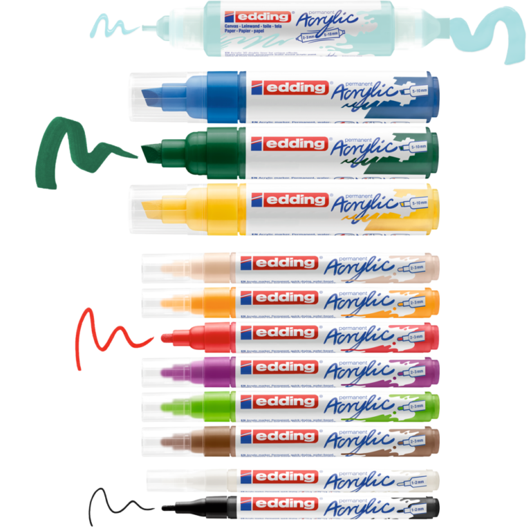 Akrilinių žymeklių rinkinys Edding Creative, 12vnt