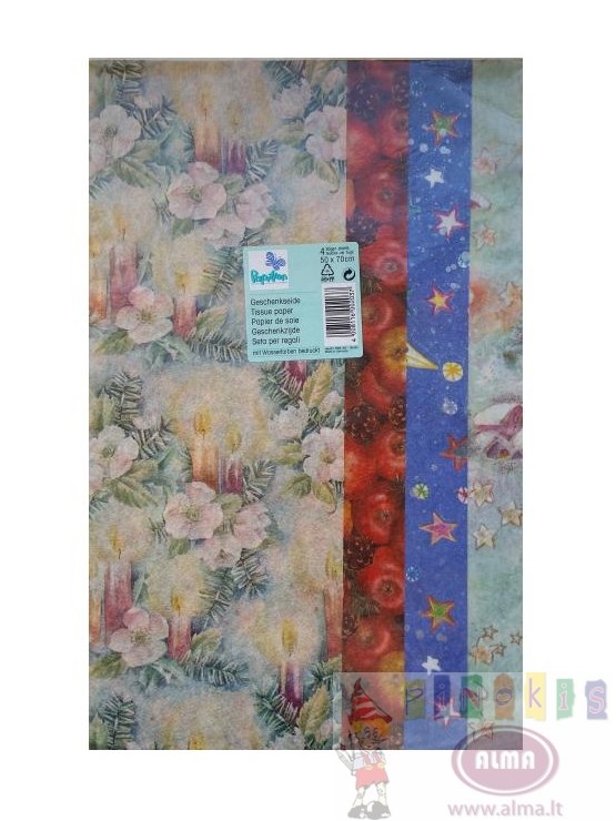 *Popierius dovanų pakav plonas 50×70 4vnt 0203 SUSY CARD