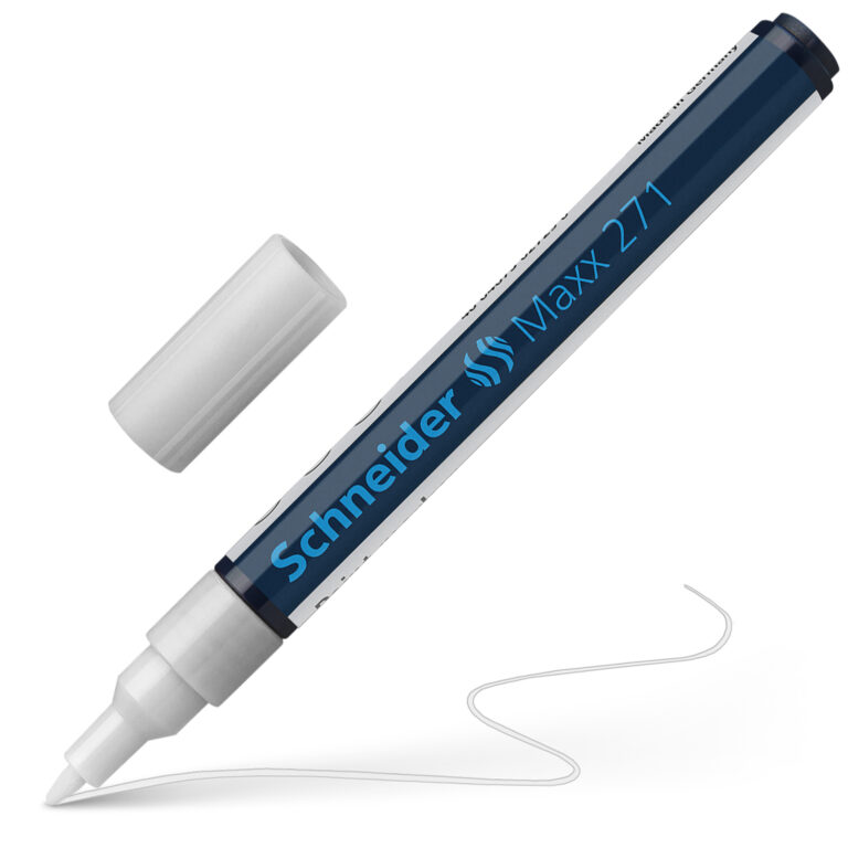 Žymeklis Schneider Paint Marker Maxx 271, 1-2mm, su aliejiniu tušu, baltos spalvos
