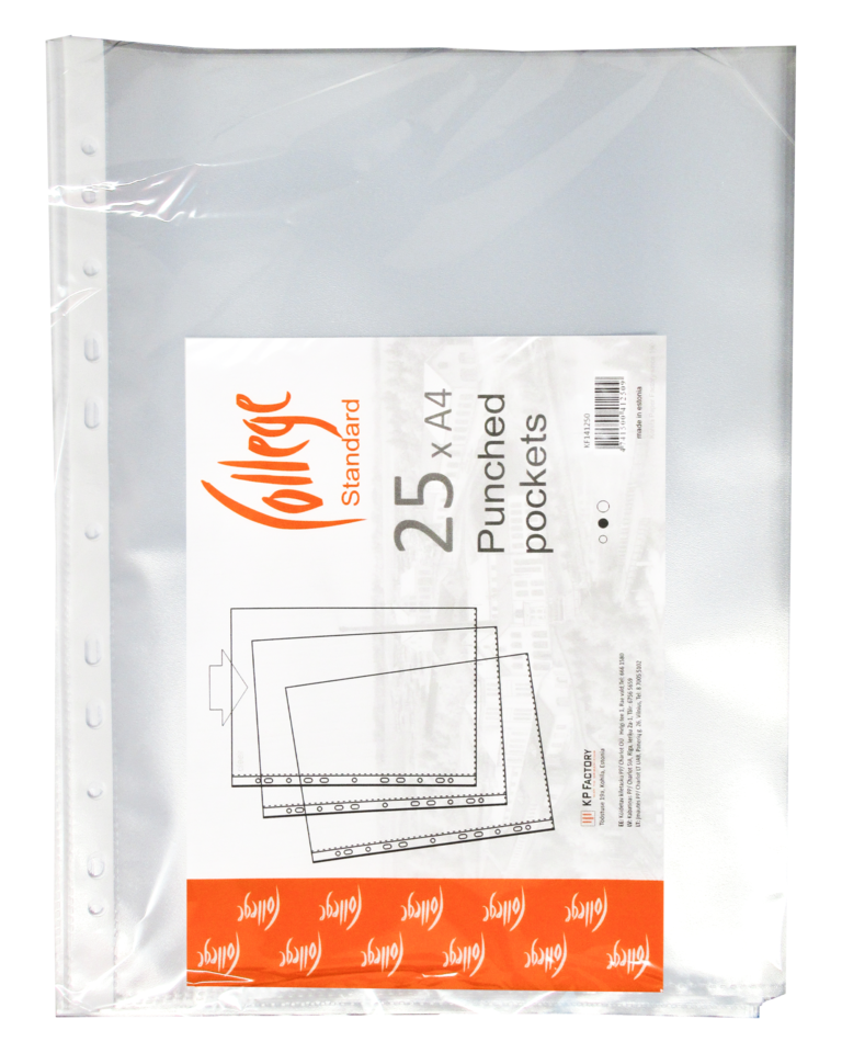 Įmautės College A4, 60mic, skaidrios, 25vnt