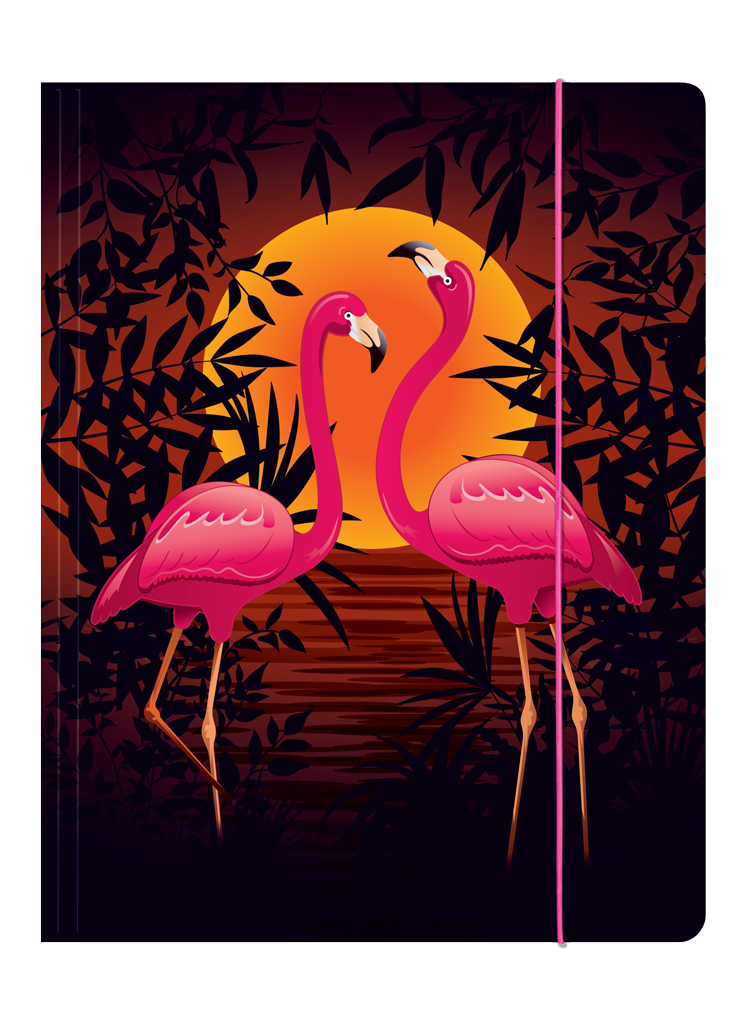 *Aplankas A4 kartoninis su guma FLAMINGO 6119 OPTIMUM