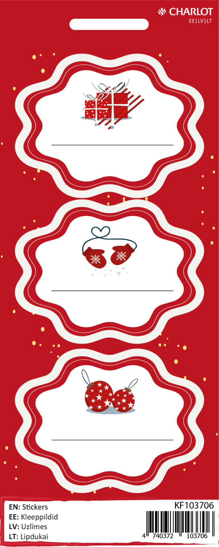 Kleebisetiketid Charlot Pakile (Jõul4)