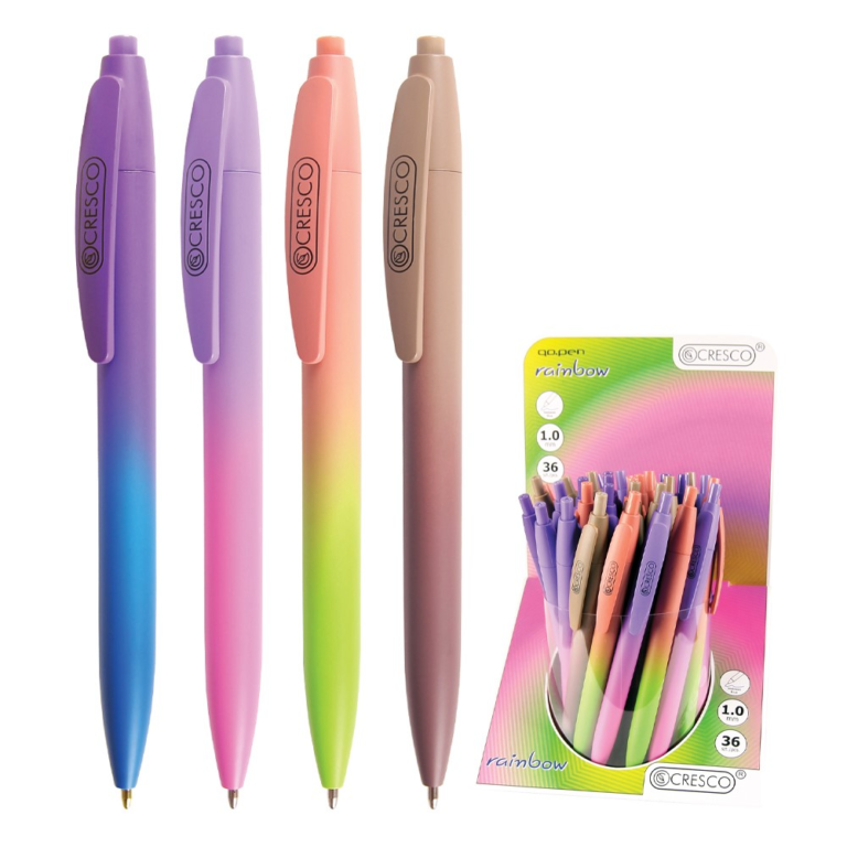 *Tušinukas automatinis 1mm mėlynas RAINBOW 202080 CRESCO/36