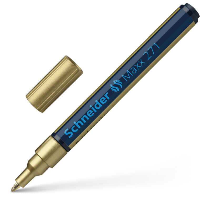 Žymeklis Schneider Paint Marker Maxx 271, 1-2mm, su aliejiniu tušu, auksinės spalvos