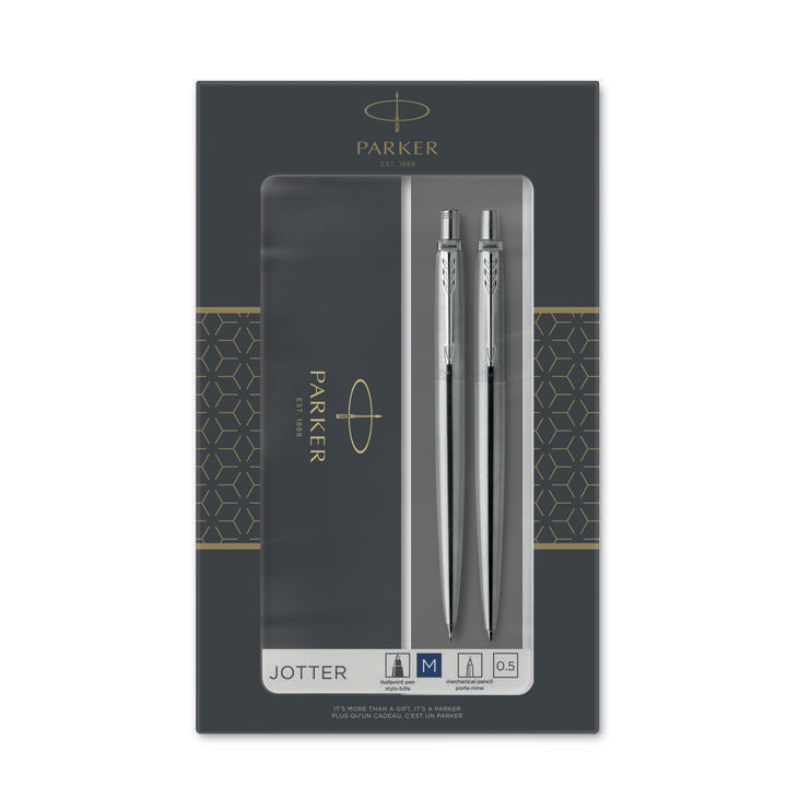 Rinkinys Parker Jotter Steel CT (pieštukas+rašiklis)