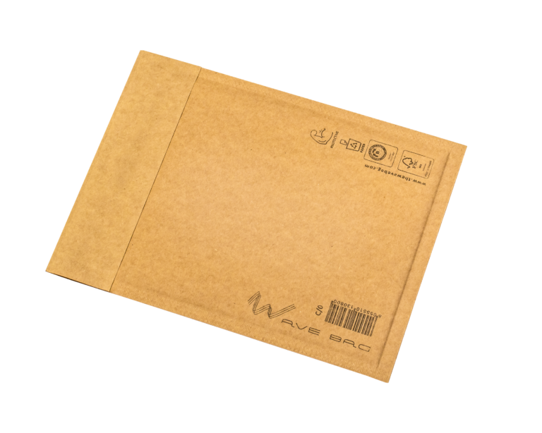 Vokas siuntiniams Nr.13, C 150 x 207 mm, gofruoto popieriaus, rudos spalvos