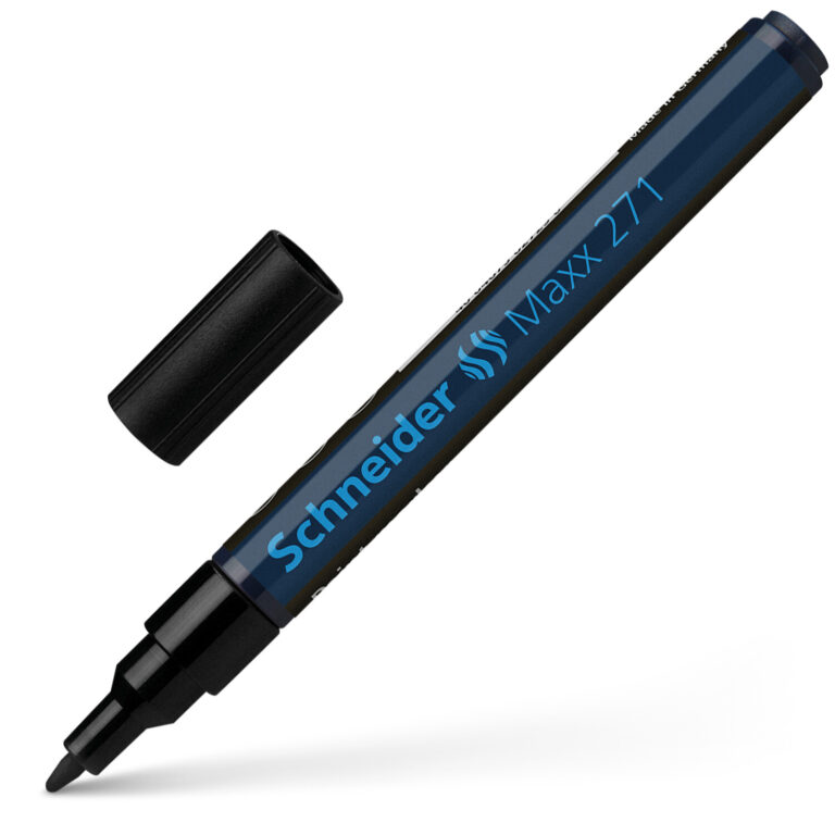 Žymeklis Schneider Paint Marker Maxx 271, 1-2mm su aliejiniu tušu, juodos spalvos