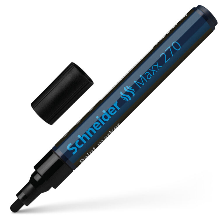 Žymeklis Schneider Paint Marker Maxx 270, 1-3mm, su aliejiniu tušu, juodos spalvos