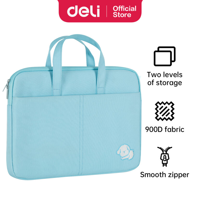 Sülearvutikott DELI 39,5x29x4 cm, helesinine
