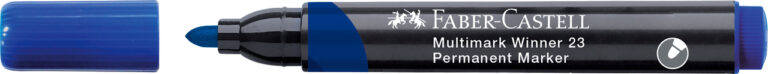 Permanentinis žymeklis Faber-Castell Winner 52, apvaliu galiuku, mėlynos spalvos