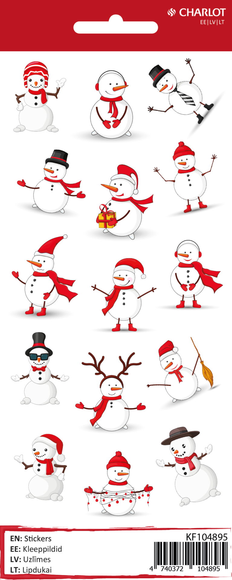 Kleebisetiketid Charlot Lumememm (Jõul)