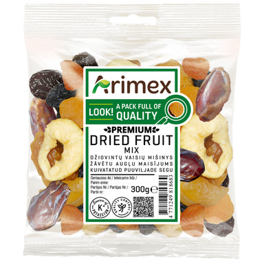 Džiovintų vaisių mišinys ARIMEX Premium, 300 g