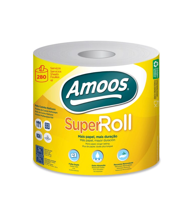 Popieriniai rankšluosčiai AMOOS Super Roll, 2 sluoksniai, 1vnt.
