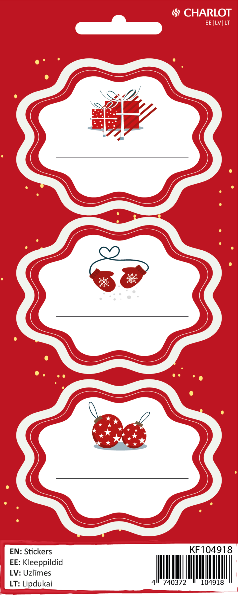 Kleebisetiketid Charlot Pakile (Jõul4)