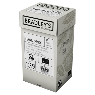 Ekologiška juodoji arbata Bradley´s Earl Grey, 25pak, nr. 139