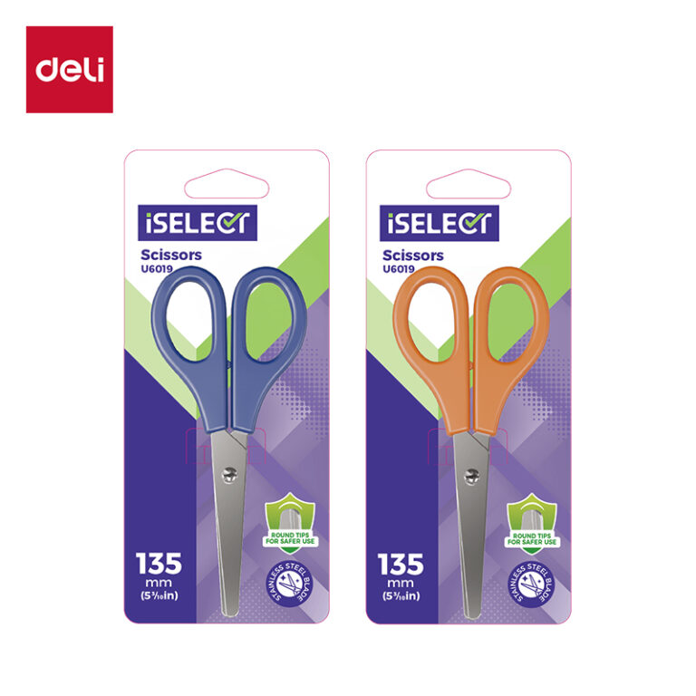 Žirklės iSelect 135 mm, žalios/oranžinės spalvos