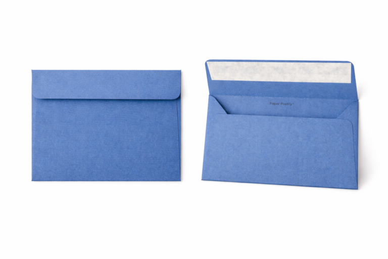 Dekoratyvinis vokas Paper Poetry C7, 110x75mm, 100g, ryškiai mėlynos spalvos