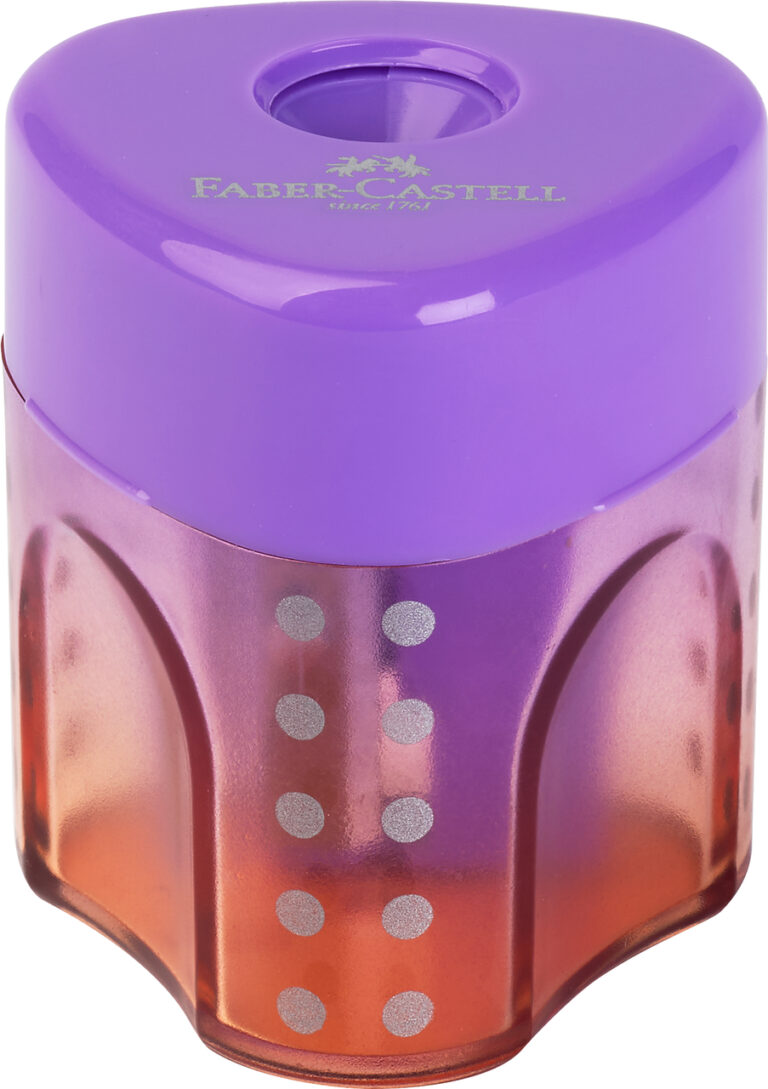 Drožtukas Faber-Castell Grip Mini Flow Edition, su konteineriu