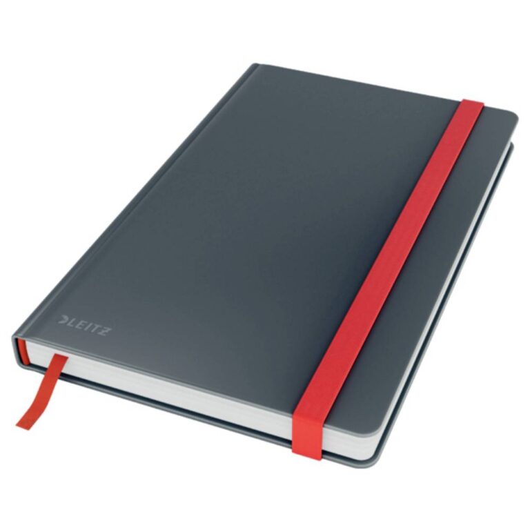 Užrašų knygelė LEITZ Cosy A5, kietas viršelis, linijomis, aksominės pilkos spalvos