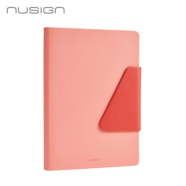 Užrašų knygelė „Nusign“ A5/120L, linijomis, PU viršeliai, rožinės spalvos