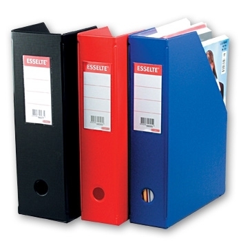 Dokumentų stovas Esselte Vivida, A4, 70mm, kartoninis, sulankstomas, mėlynos spalvos