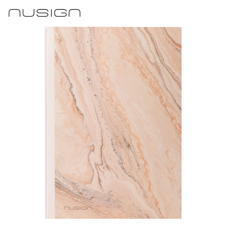 Užrašų knygelė „Nusign“ A5/80L, linijomis, PU viršeliai, marmuro rožinės spalvos Užrašų knygelė „Nusign“ A5/80L, linijomis, PU viršeliai, marmuro rožinės spalvos