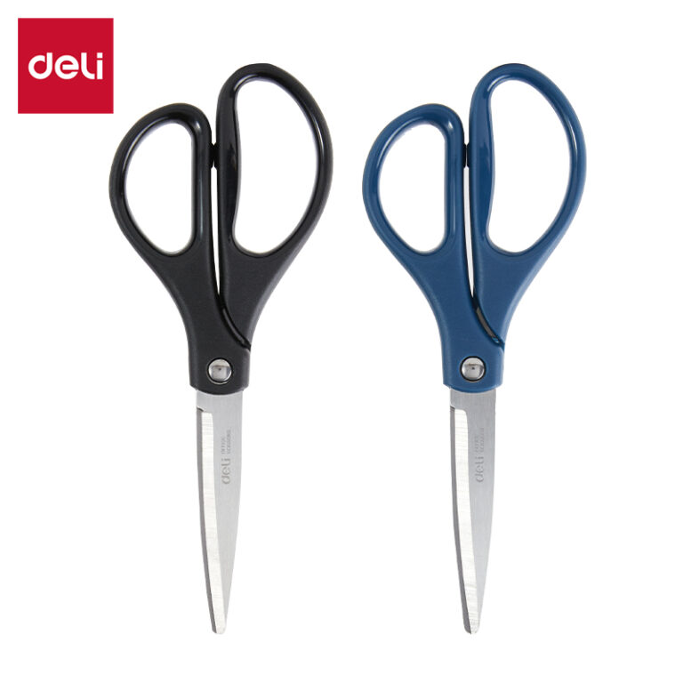 Žirklės DELI 160 mm, juodos/mėlynos spalvos