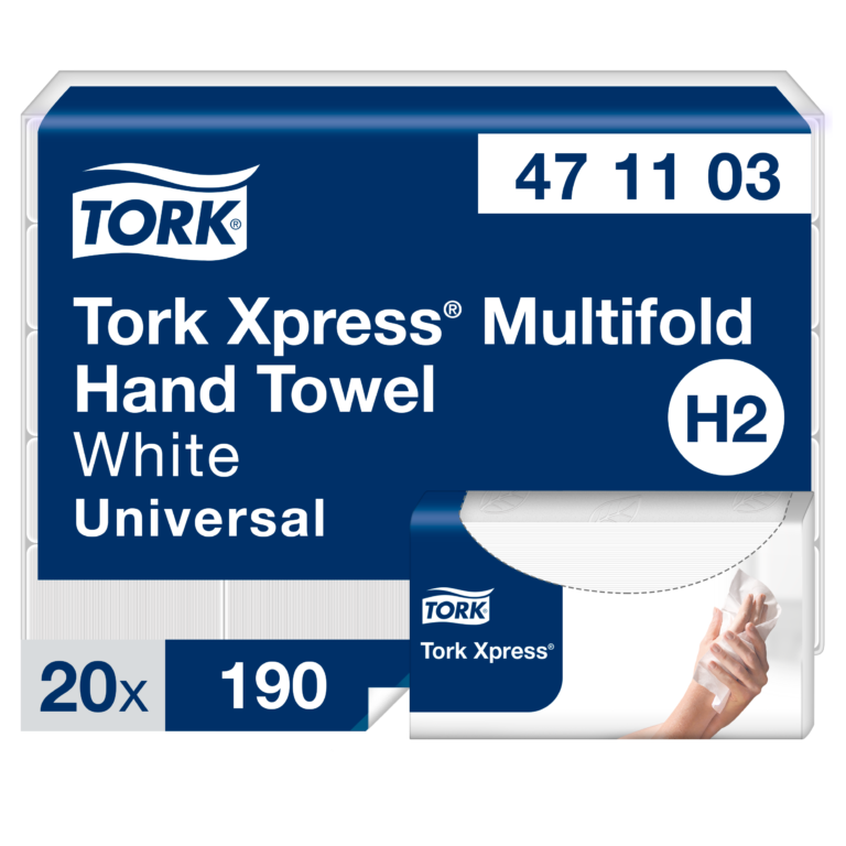 Servetėlės Tork Xpress Multifold Universal H2 (471103), 2 sluoksniai, baltos spalvos, 190 lapelių