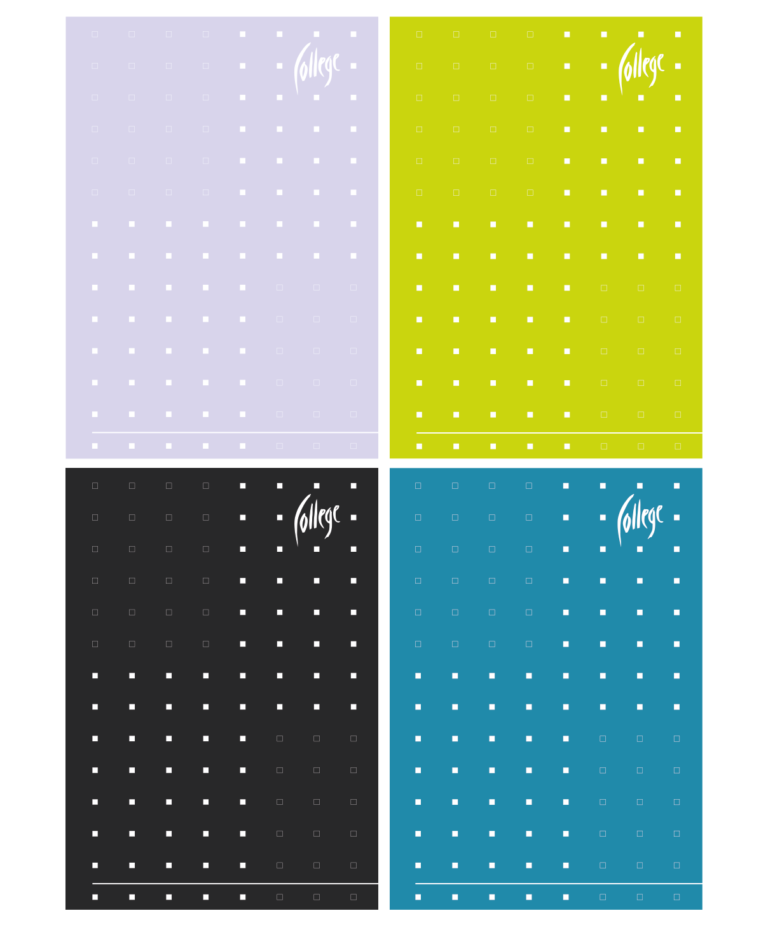 *Bloknotas College Supreme, A4, 96 lapų, langeliais, klijuotas viršuje