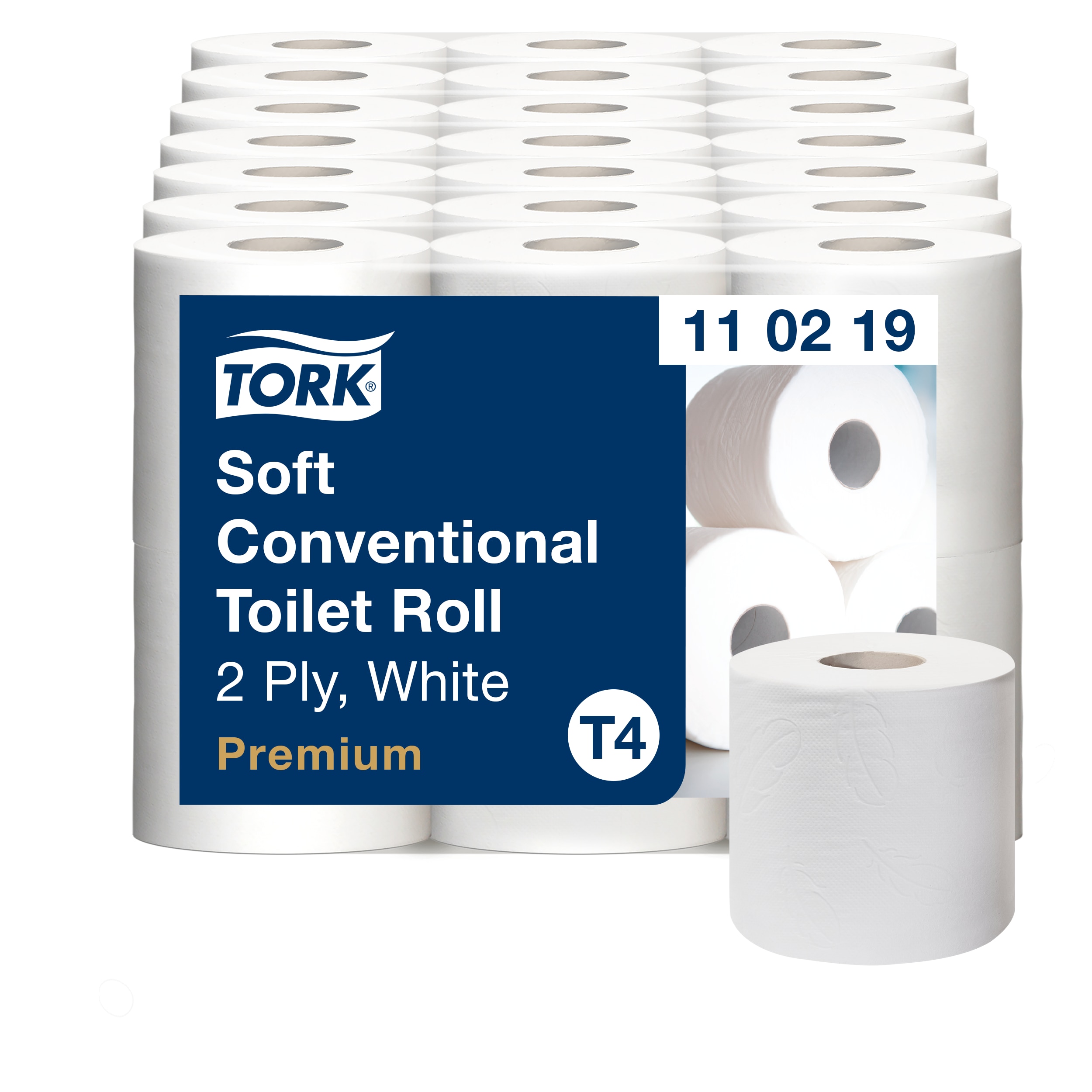 Tualetinis popierius rulonėliais Tork Premium Soft T4, (110219), baltos spalvos, 2 sluoksniai, 50.4 Tualetinis popierius rulonėliais Tork Premium Soft T4, (110219), baltos spalvos, 2 sluoksniai, 50.4 m, 360 lapeliai