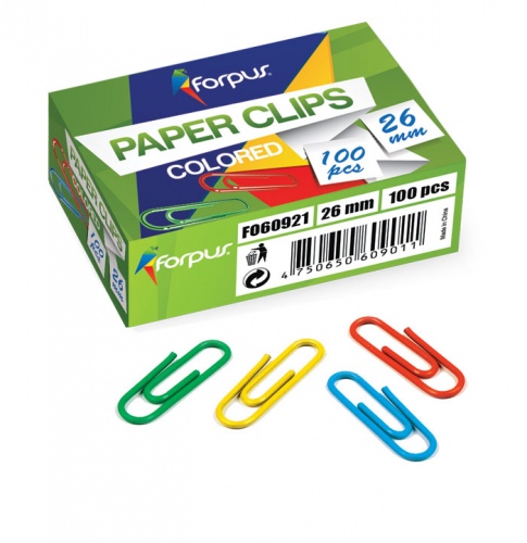 Sąvaržėlės, FORPUS, 26mm,100 vnt. įvairių spalvų
