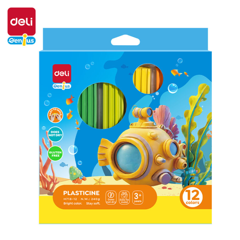 Plastilinas DELI 12 spalvų, 240 g