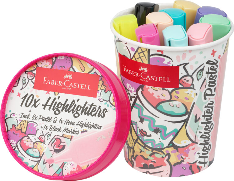 Teksto žymekliai Faber-Castell Ice Cream Pastel 10 vnt./pak.