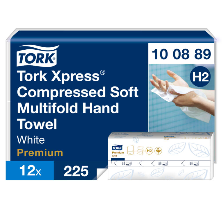 Servetėlės Tork Xpress Soft Multifold H2 (100889), 2 sluoksniai, 225 lapeliai, baltos spalvos