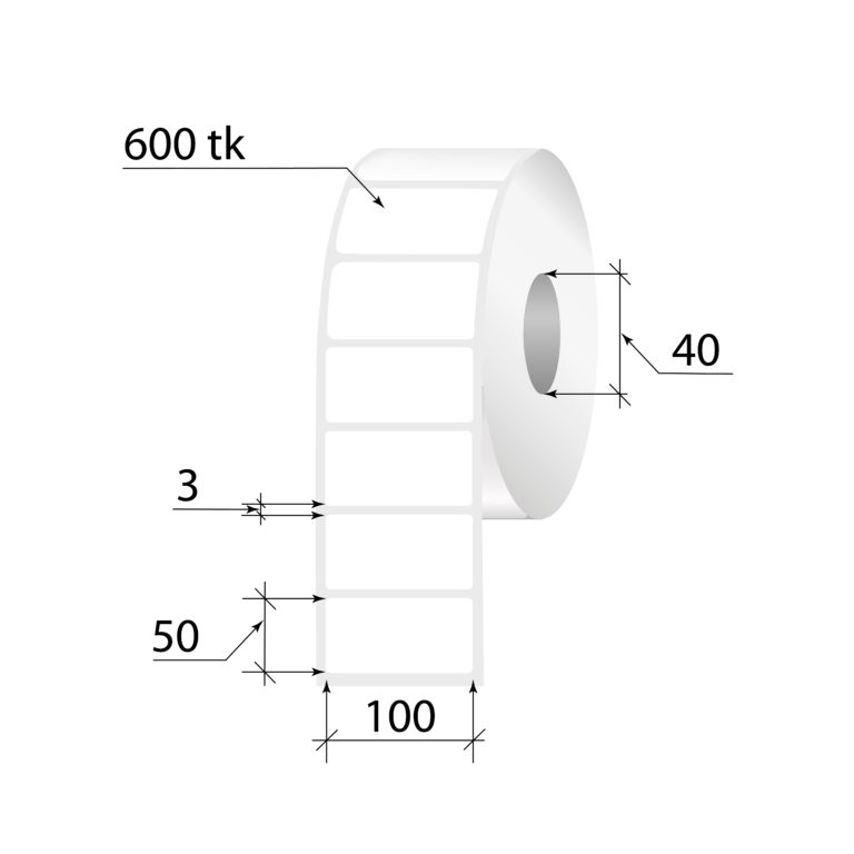 Termoetiketid ECO 100x50mm 600tk