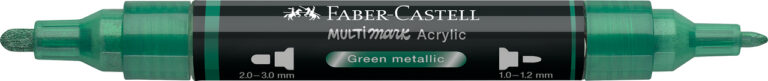 Akrilinis žymeklis Faber-Castell Multimark SP, metalinė žalia spalva 295