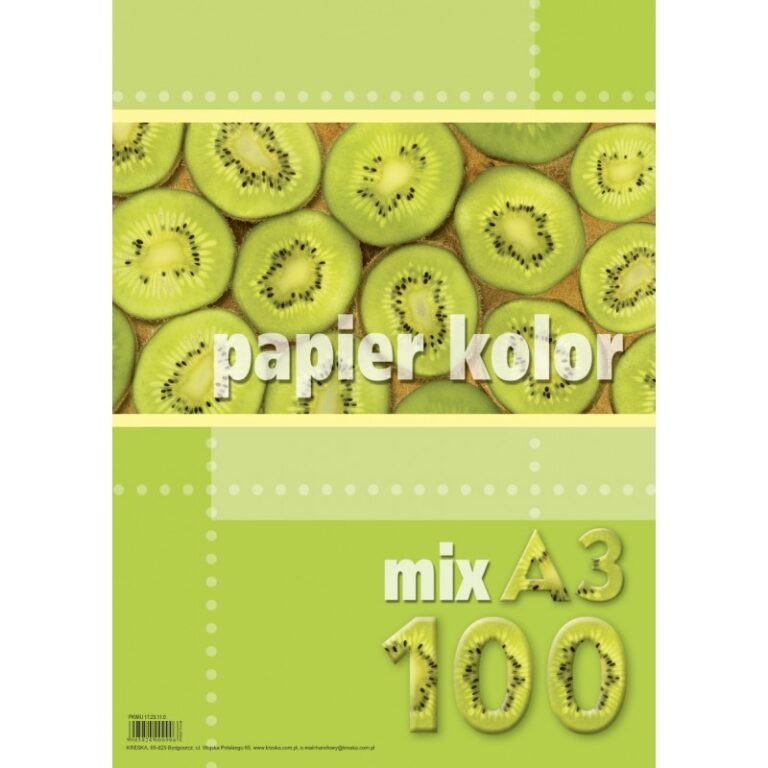 Spalvotas popierius Mix, A3, 80g, 5x20lapų, 100 lapų