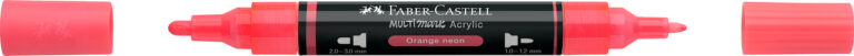 Akrilinis žymeklis Faber-Castell Multimark SP, neoninė oranžinė spalva 255